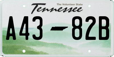 TN license plate A4382B