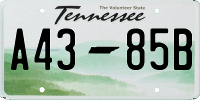 TN license plate A4385B