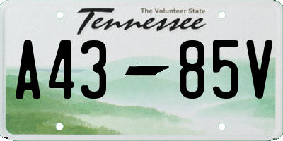 TN license plate A4385V