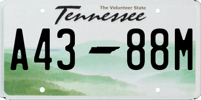 TN license plate A4388M