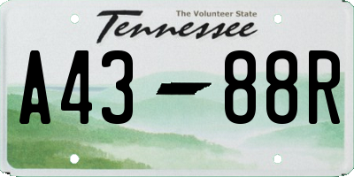 TN license plate A4388R