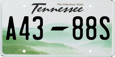 TN license plate A4388S