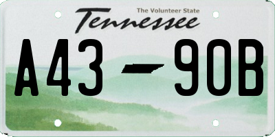 TN license plate A4390B