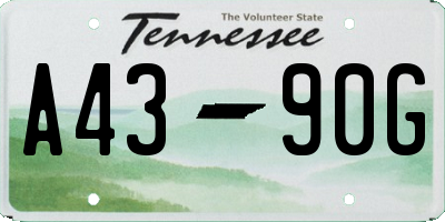 TN license plate A4390G