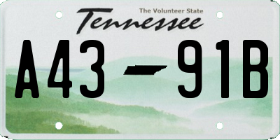 TN license plate A4391B