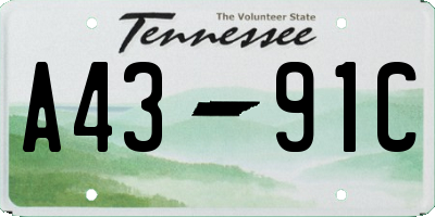 TN license plate A4391C