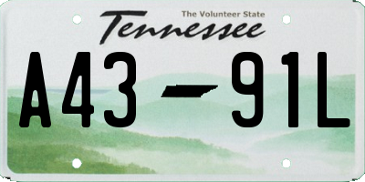 TN license plate A4391L