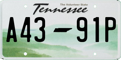 TN license plate A4391P