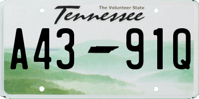 TN license plate A4391Q