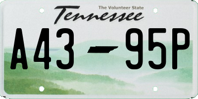 TN license plate A4395P