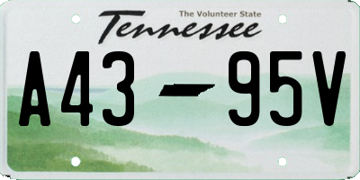 TN license plate A4395V