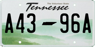 TN license plate A4396A