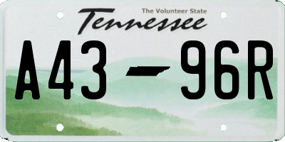 TN license plate A4396R