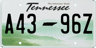 TN license plate A4396Z