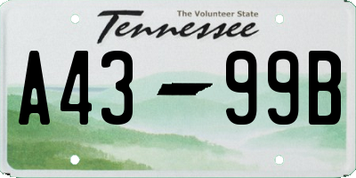 TN license plate A4399B