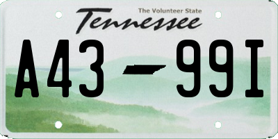 TN license plate A4399I