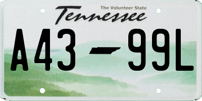 TN license plate A4399L