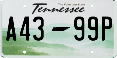 TN license plate A4399P