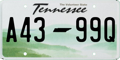 TN license plate A4399Q