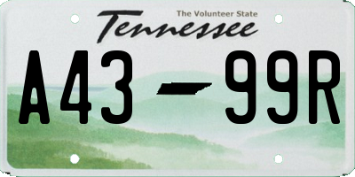 TN license plate A4399R