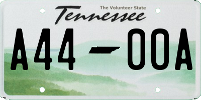 TN license plate A4400A