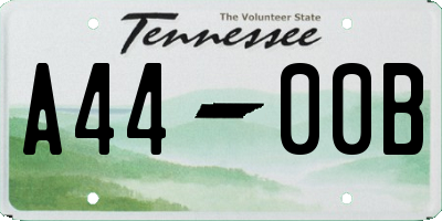 TN license plate A4400B