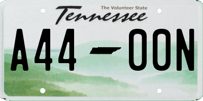 TN license plate A4400N