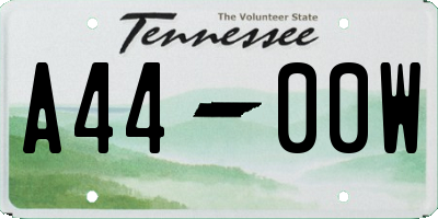 TN license plate A4400W