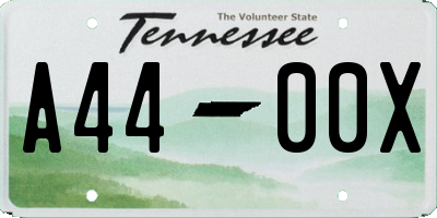 TN license plate A4400X