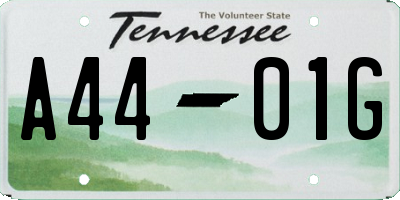TN license plate A4401G