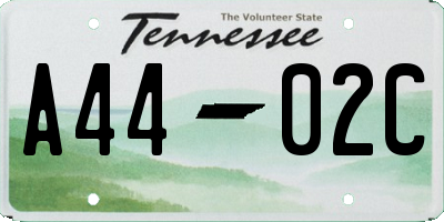 TN license plate A4402C