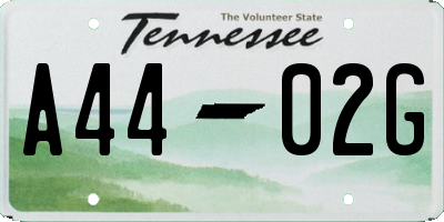 TN license plate A4402G