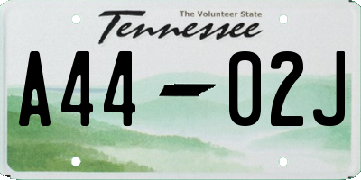 TN license plate A4402J
