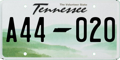 TN license plate A4402O
