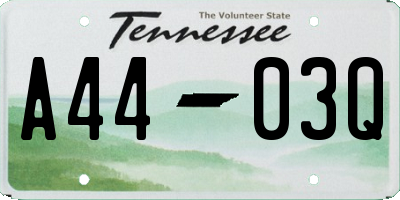 TN license plate A4403Q
