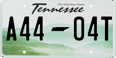 TN license plate A4404T