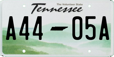 TN license plate A4405A