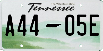 TN license plate A4405E