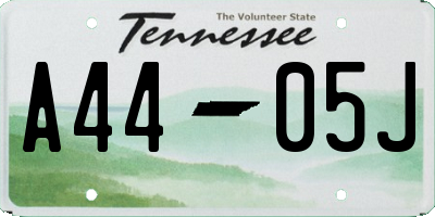 TN license plate A4405J