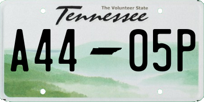 TN license plate A4405P