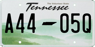 TN license plate A4405Q