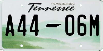 TN license plate A4406M