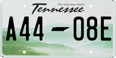 TN license plate A4408E