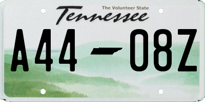 TN license plate A4408Z