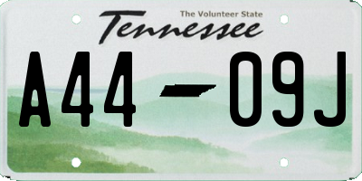 TN license plate A4409J