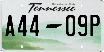 TN license plate A4409P