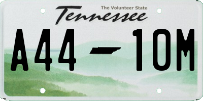 TN license plate A4410M