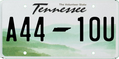 TN license plate A4410U