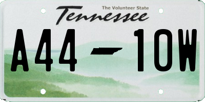 TN license plate A4410W