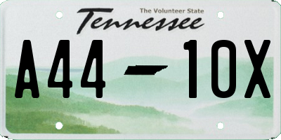 TN license plate A4410X